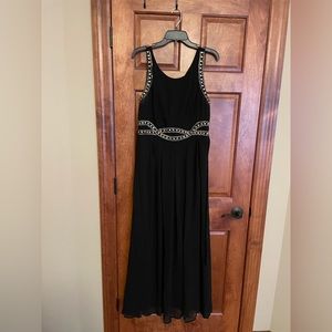 Black full length formal dress prom